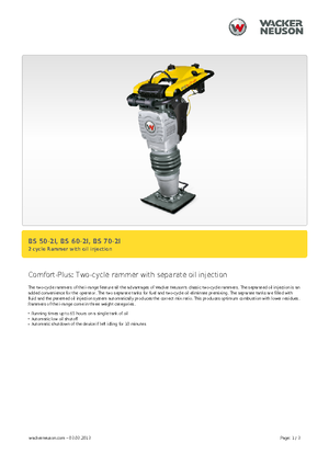 Maiuri compactoare pe benzină și Diesel Wacker BS 50-2i 11