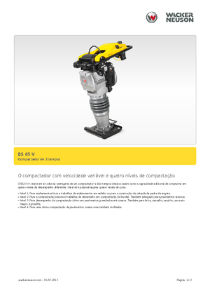 Maiuri compactoare pe benzină și Diesel Wacker BS 65 V 11