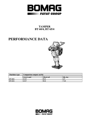 Maiuri compactoare pe benzină și Diesel Bomag BT 65/4