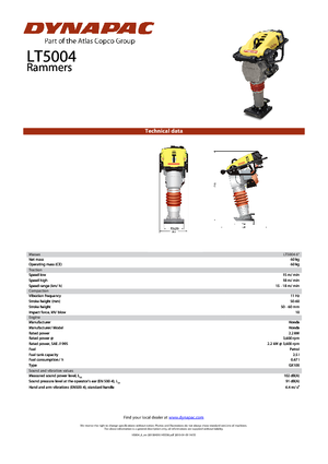 Maiuri compactoare pe benzină și Diesel Dynapac LT 5004 6