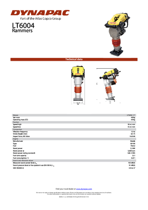 Maiuri compactoare pe benzină și Diesel Dynapac LT 6004 11
