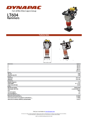 Maiuri compactoare pe benzină și Diesel Dynapac LT 604-9