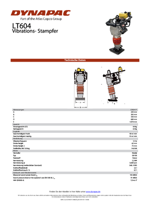 Maiuri compactoare pe benzină și Diesel Dynapac LT 604-9