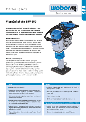 Maiuri compactoare pe benzină și Diesel weber mt SRV 650