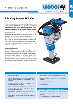 Maiuri compactoare pe benzină și Diesel weber mt SRV 650