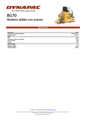 Mistrii duble Dynapac BG 70