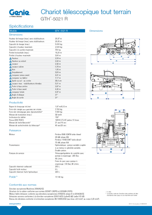 Încărcătoare telescopice cu structură superioară Genie GTH 5021 R
