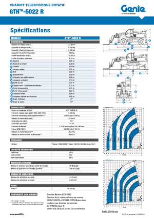 Încărcătoare telescopice cu structură superioară Genie GTH 5022 R