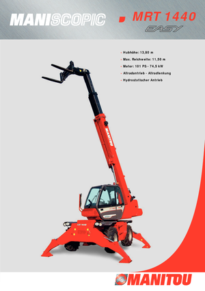 Încărcătoare telescopice cu structură superioară Manitou MRT 1440 Easy