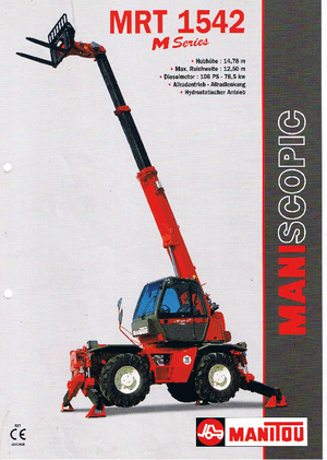 Încărcătoare telescopice cu structură superioară Manitou MRT 1542