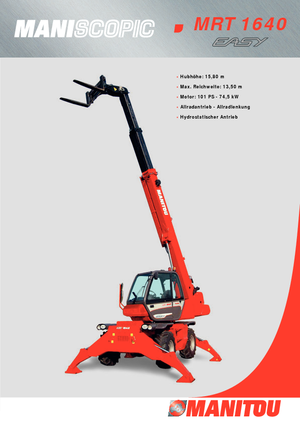 Încărcătoare telescopice cu structură superioară Manitou MRT 1640 Easy