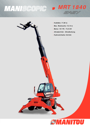 Încărcătoare telescopice cu structură superioară Manitou MRT 1840 Easy