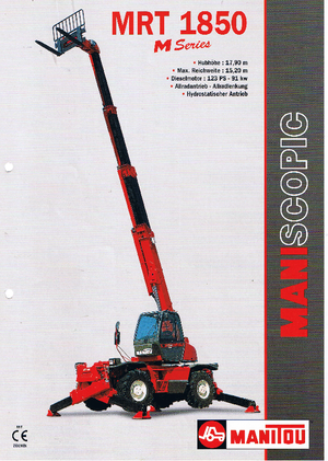 Încărcătoare telescopice cu structură superioară Manitou MRT 1850