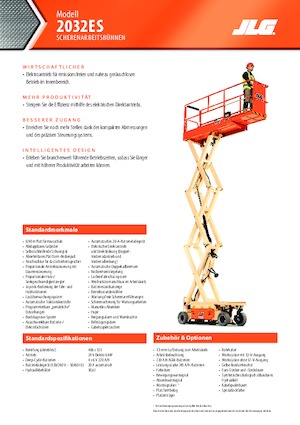 Platforme de ridicare de tip foarfecă pe roți JLG 2032ES