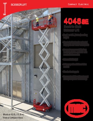 Platforme de ridicare de tip foarfecă pe roți MEC 4046SE