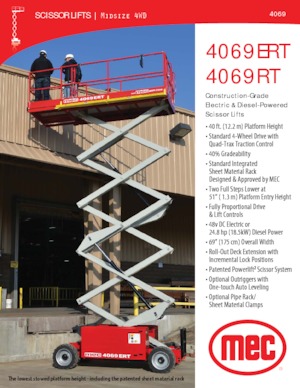 Platforme de ridicare de tip foarfecă pe roți MEC 4069RT