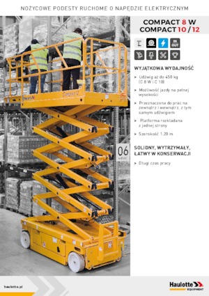 Platforme de ridicare de tip foarfecă pe roți Haulotte Compact 10