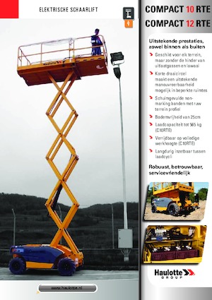 Platforme de ridicare de tip foarfecă pe roți Haulotte Compact 10 RTE