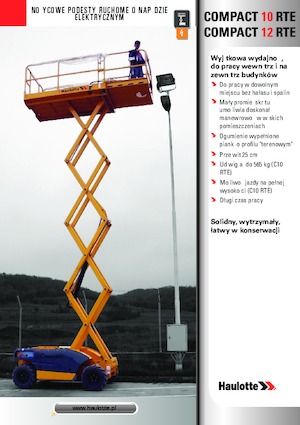Platforme de ridicare de tip foarfecă pe roți Haulotte Compact 10 RTE