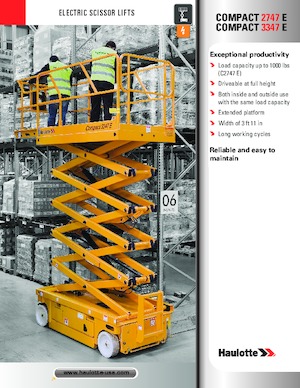 Platforme de ridicare de tip foarfecă pe roți Haulotte COMPACT 3347 E