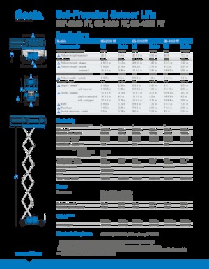 Platforme de ridicare de tip foarfecă pe roți Genie GS-3369 RT