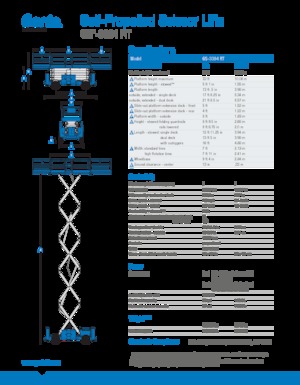 Platforme de ridicare de tip foarfecă pe roți Genie GS-3384 RT