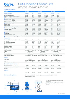 Platforme de ridicare de tip foarfecă pe roți Genie GS-3246