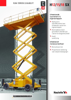 Platforme de ridicare de tip foarfecă pe roți Haulotte H15 SX