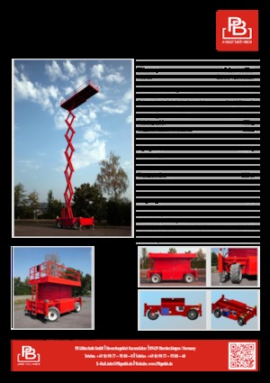 Platforme de ridicare de tip foarfecă pe roți PB PB S225-24ES 4x4