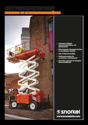 Platforme de ridicare de tip foarfecă pe roți Snorkel S2770RT