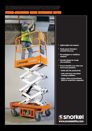 Platforme de ridicare de tip foarfecă pe roți Snorkel S3010P