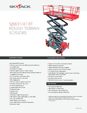 Platforme de ridicare de tip foarfecă pe roți Skyjack SJ 8841