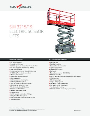 Platforme de ridicare de tip foarfecă pe roți Skyjack SJ III 3219