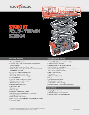 Platforme de ridicare de tip foarfecă pe roți Skyjack SJ9250 RT