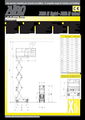 Platforme de ridicare de tip foarfecă pe roți AIRO XS8 E Light