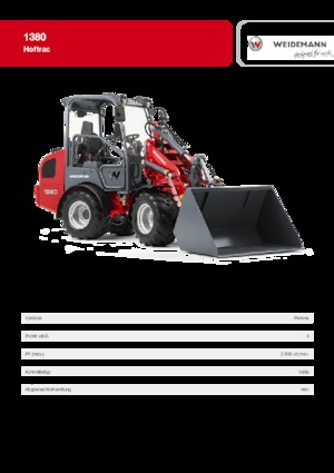 Încărcătoare (pe roți, cu cupă sau furci) Weidemann 1380