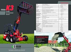 Încărcătoare (pe roți, cu cupă sau furci) Ostler K3