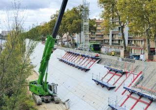 Macarale pe șenile - braț telescopic Sennebogen 673E