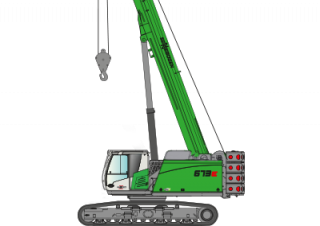 Macarale pe șenile - braț telescopic Sennebogen 673E