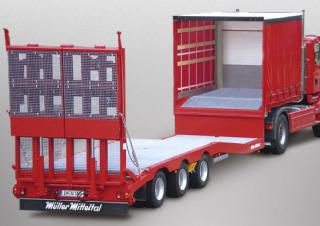 Trailere Semi-trailere cu platformă joasă Müller Mitteltal TS 3 Profi