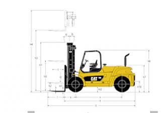 Dimensiuni și Mărime Caterpillar DP120N