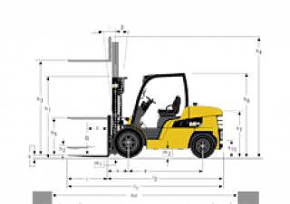Dimensiuni și Mărime Caterpillar DP55N