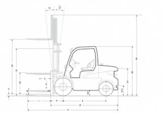 Dimensiuni și Mărime Mitsubishi FD 40 N