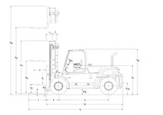 Dimensiuni și Mărime Mitsubishi FD 90