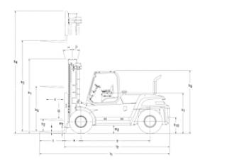 Dimensiuni și Mărime Mitsubishi FD150AN