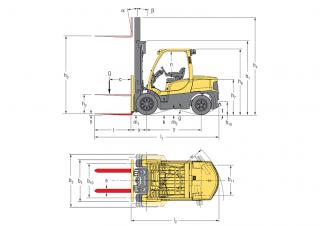 Dimensiuni și Mărime Hyster H4.5FT 6