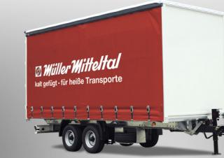 Trailere Trailere cu platformă cu prelată Müller Mitteltal EAL-TA 8,6