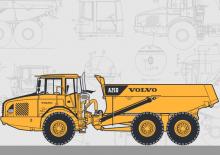 Autobasculante articulate Volvo A25D (6x6)