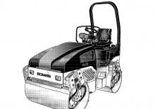 Cilindri vibratori în tandem Bomag BW 100 AD-4