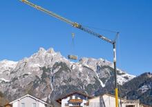 Macalare turn - deplasare cărucior pe braț - rotire în partea inferioară Liebherr L1-24 